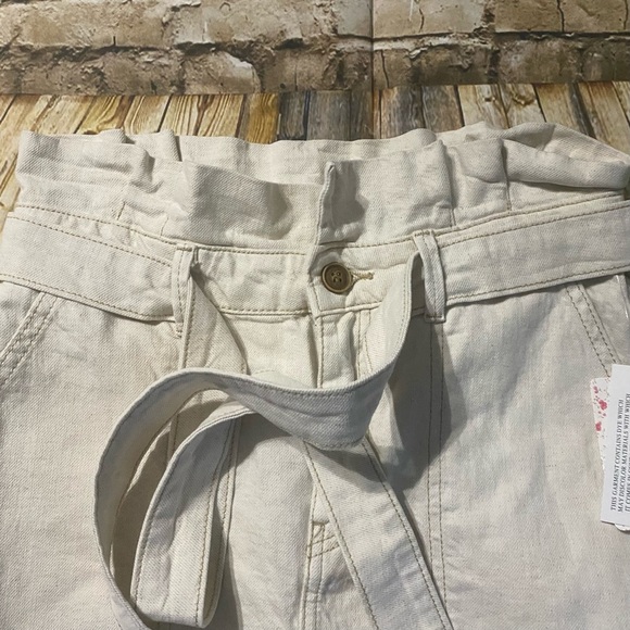 NWT Free People Splendor In The Grass Oatmeal Zip Pockets With Belt Skirt - Picture 3 of 6